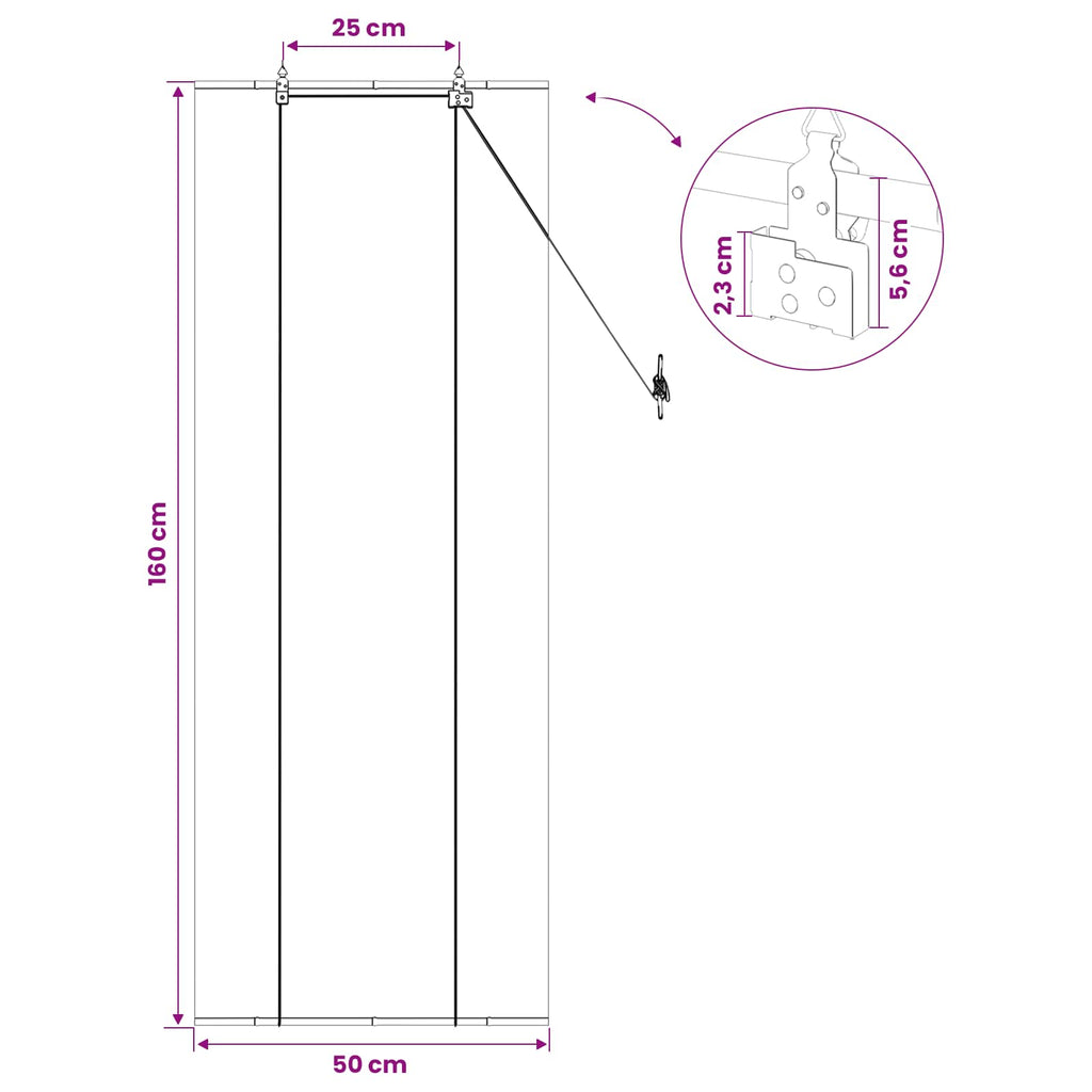 vidaXL Roleta brązowy 50 x 160 cm Bambus