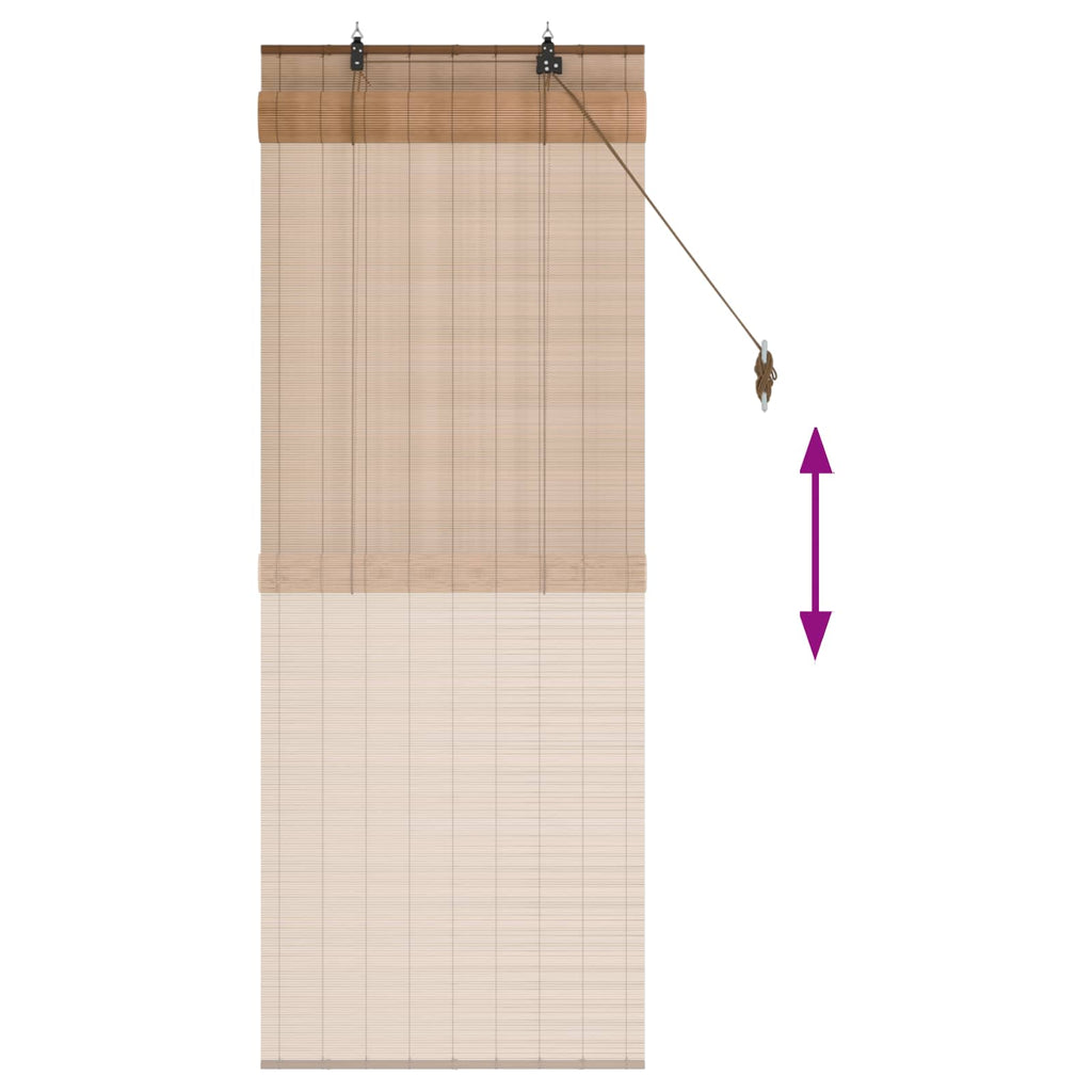 vidaXL Roleta brązowy 60 x 160 cm Bambus