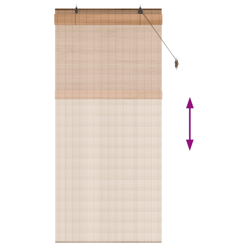 vidaXL Roleta brązowy 90 x 220 cm Bambus