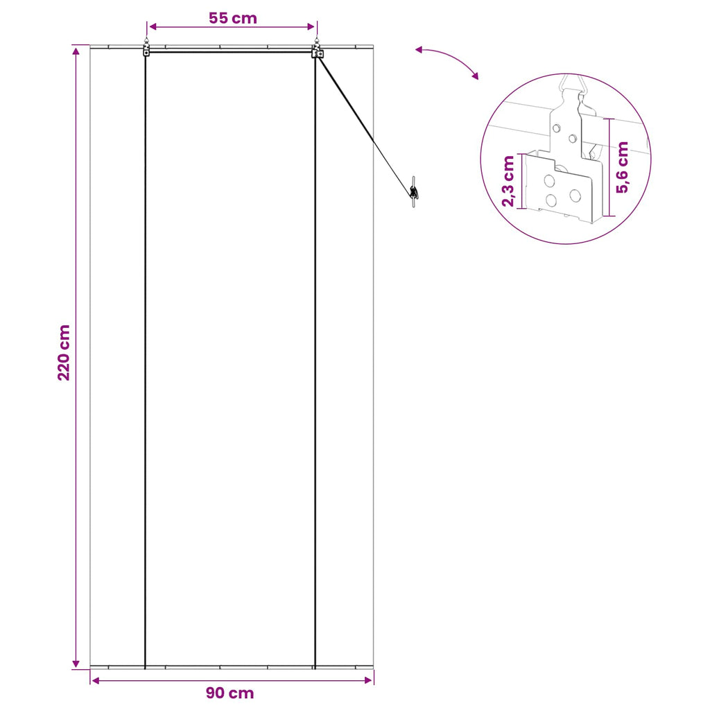vidaXL Roleta brązowy 90 x 220 cm Bambus