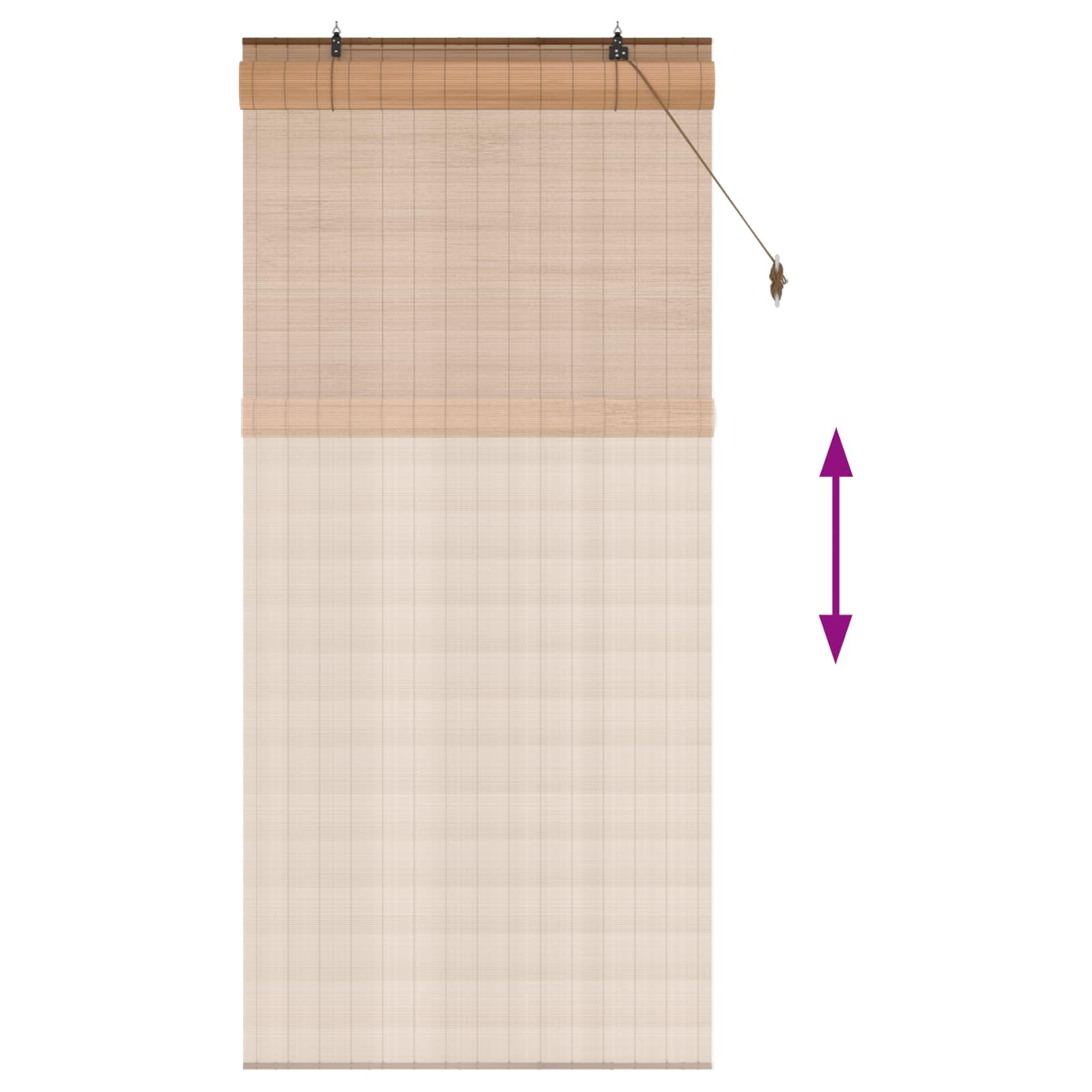 vidaXL Roleta brązowy 110 x 220 cm Bambus