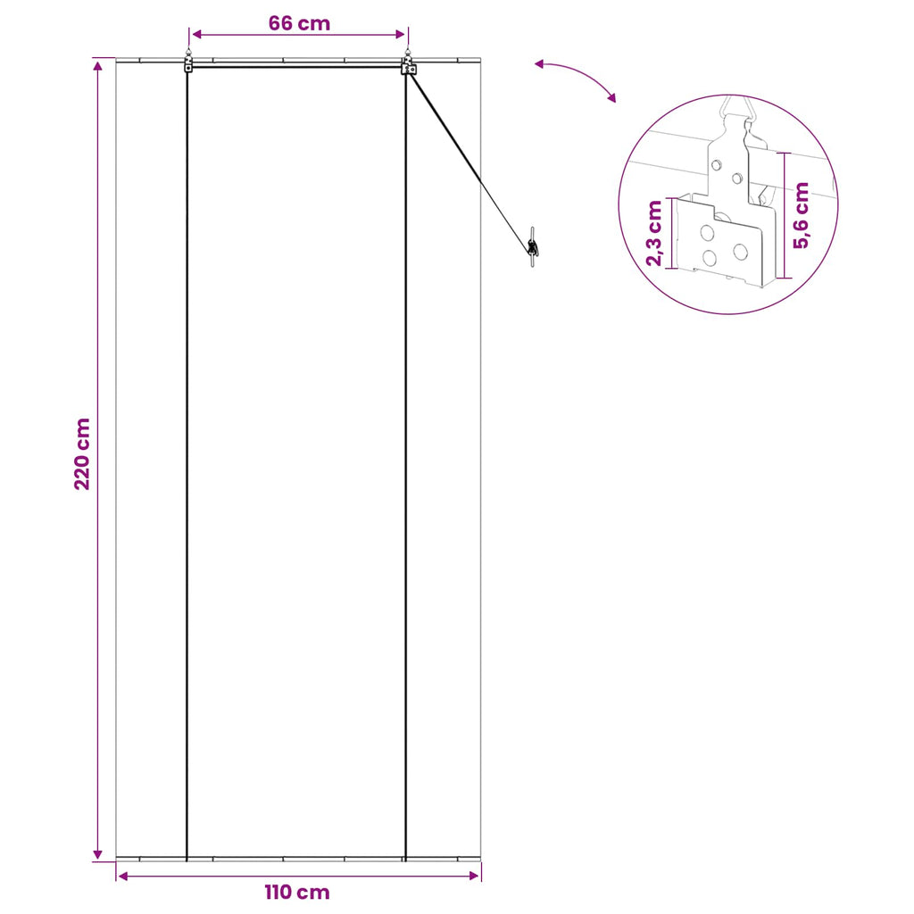 vidaXL Roleta brązowy 110 x 220 cm Bambus