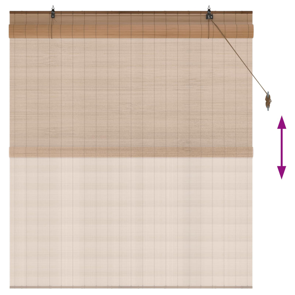 vidaXL Roleta brązowy 130 x 160 cm Bambus