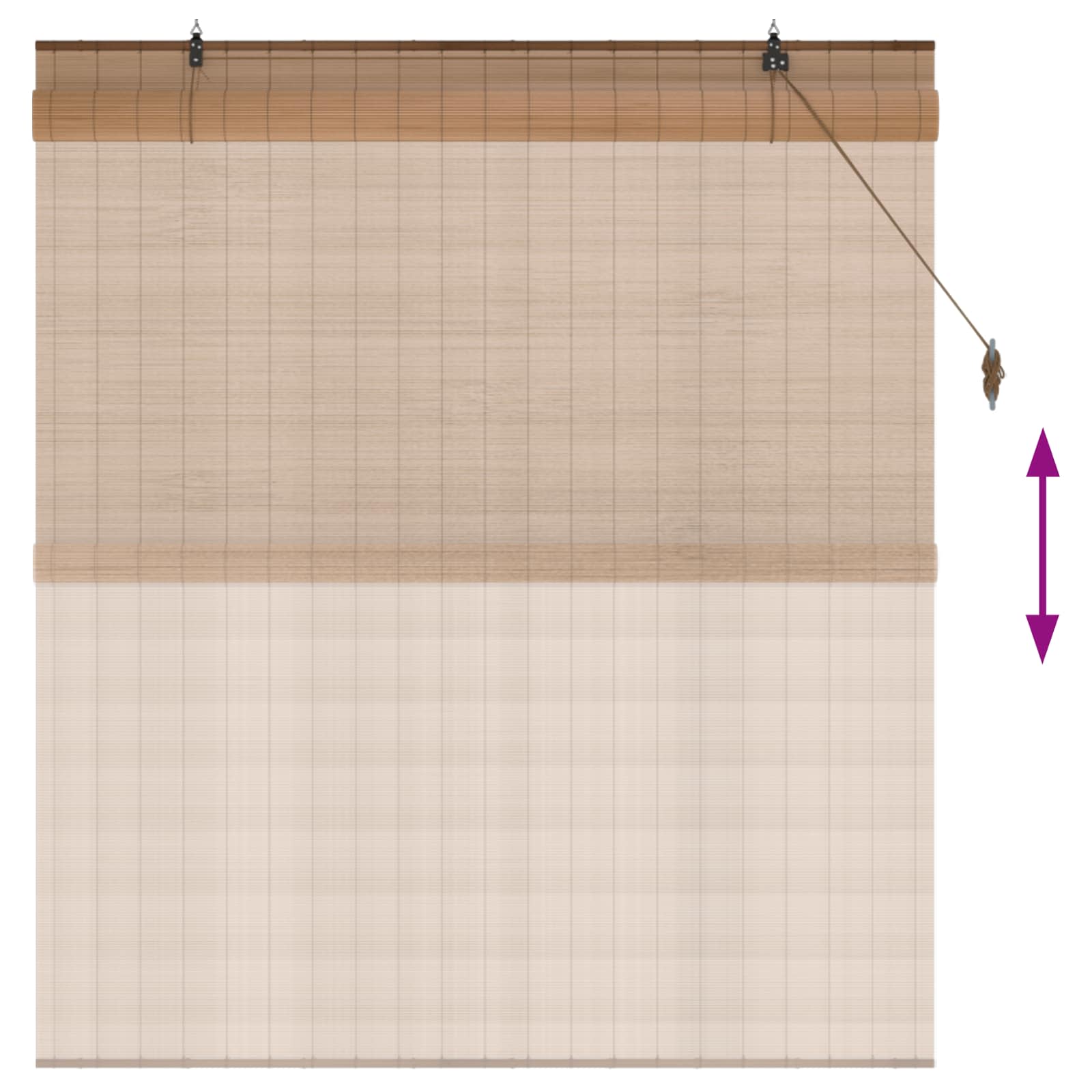vidaXL Roleta brązowy 130 x 160 cm Bambus