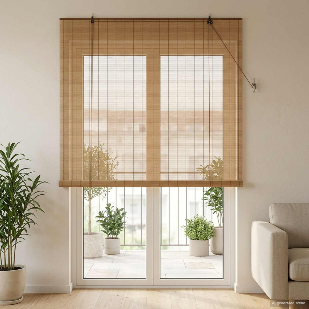 vidaXL Roleta brązowy 160 x 220 cm Bambus