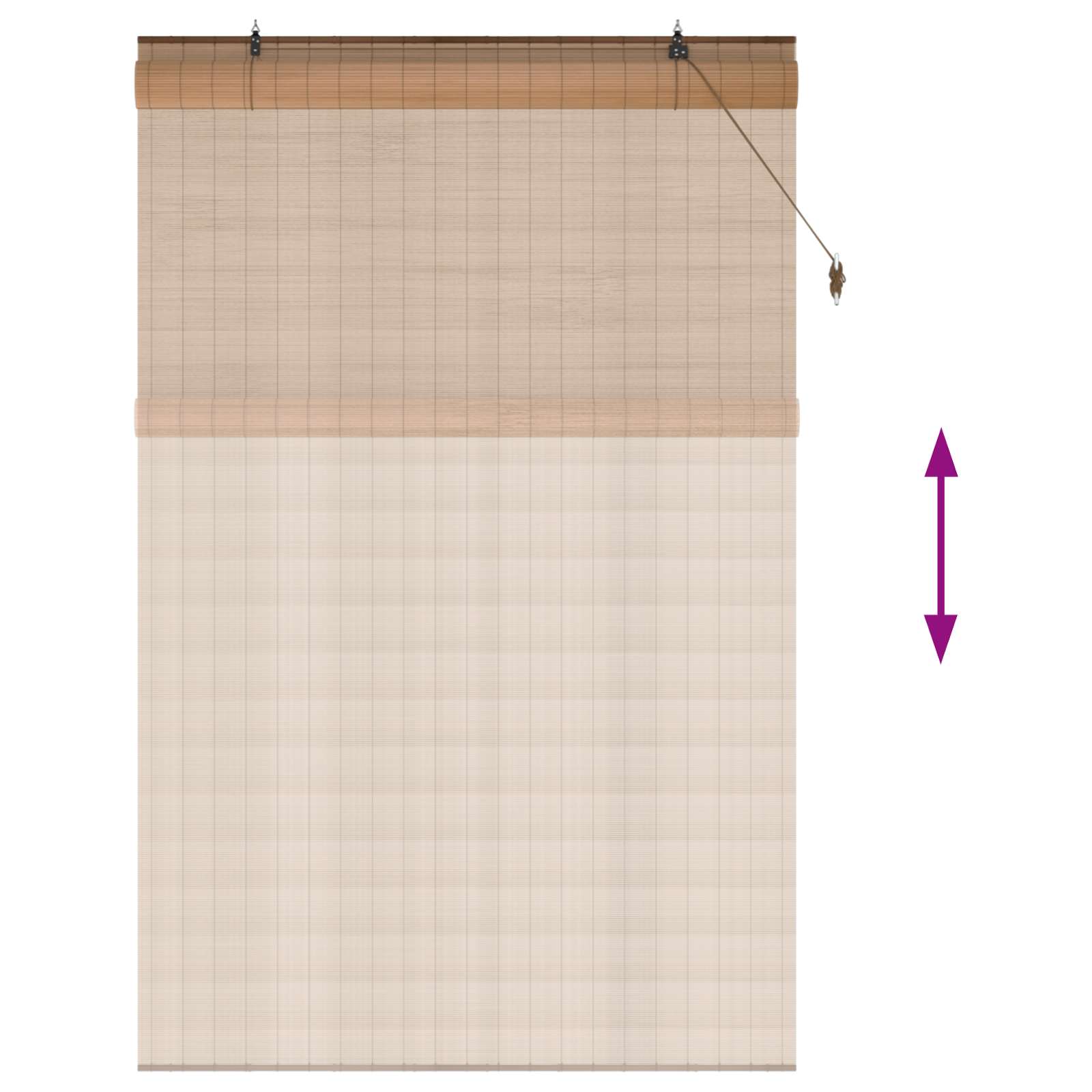 vidaXL Roleta brązowy 160 x 220 cm Bambus