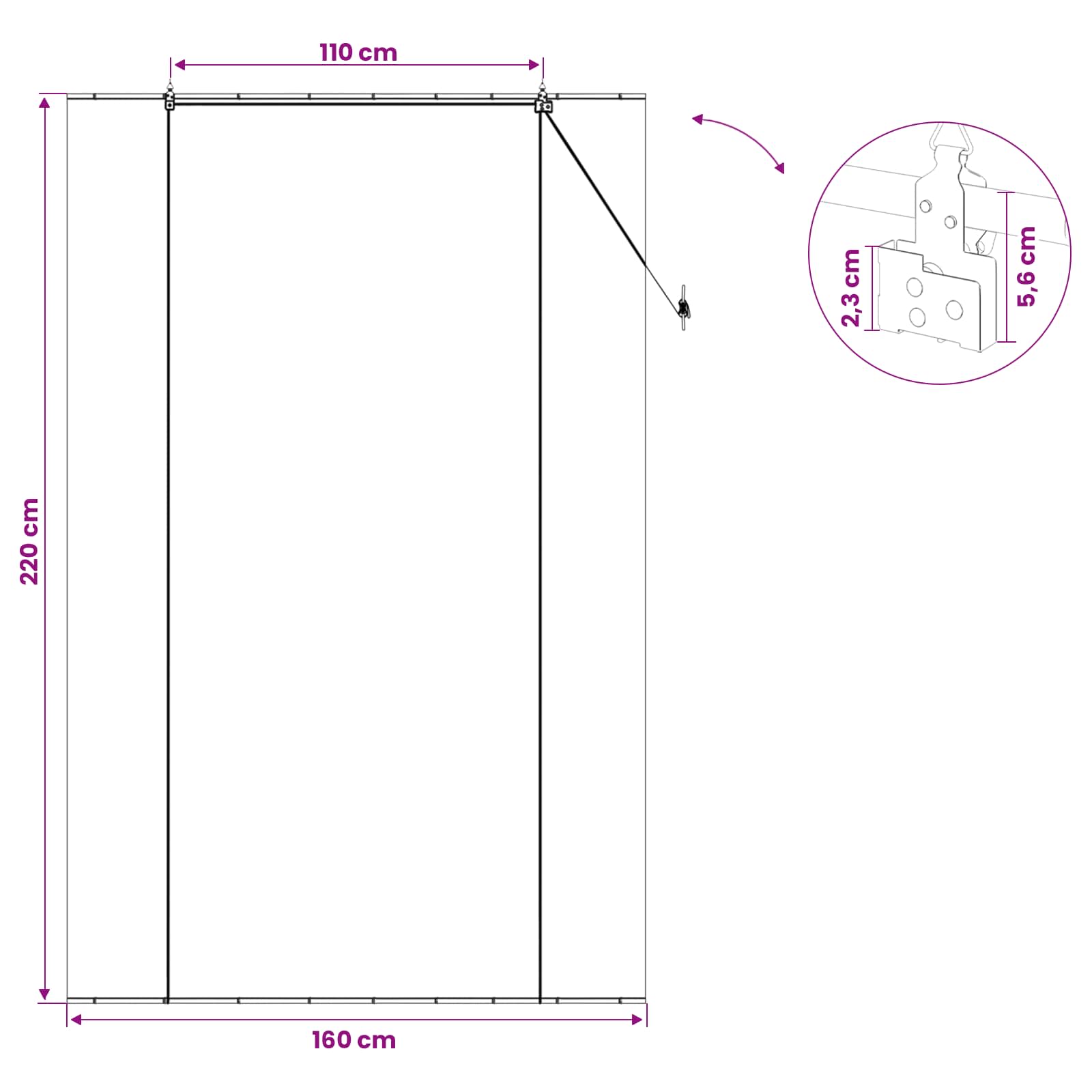 vidaXL Roleta brązowy 160 x 220 cm Bambus