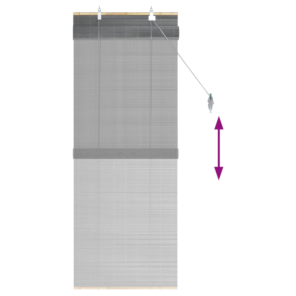 vidaXL Roleta Szary 40 x 160 cm Bambus