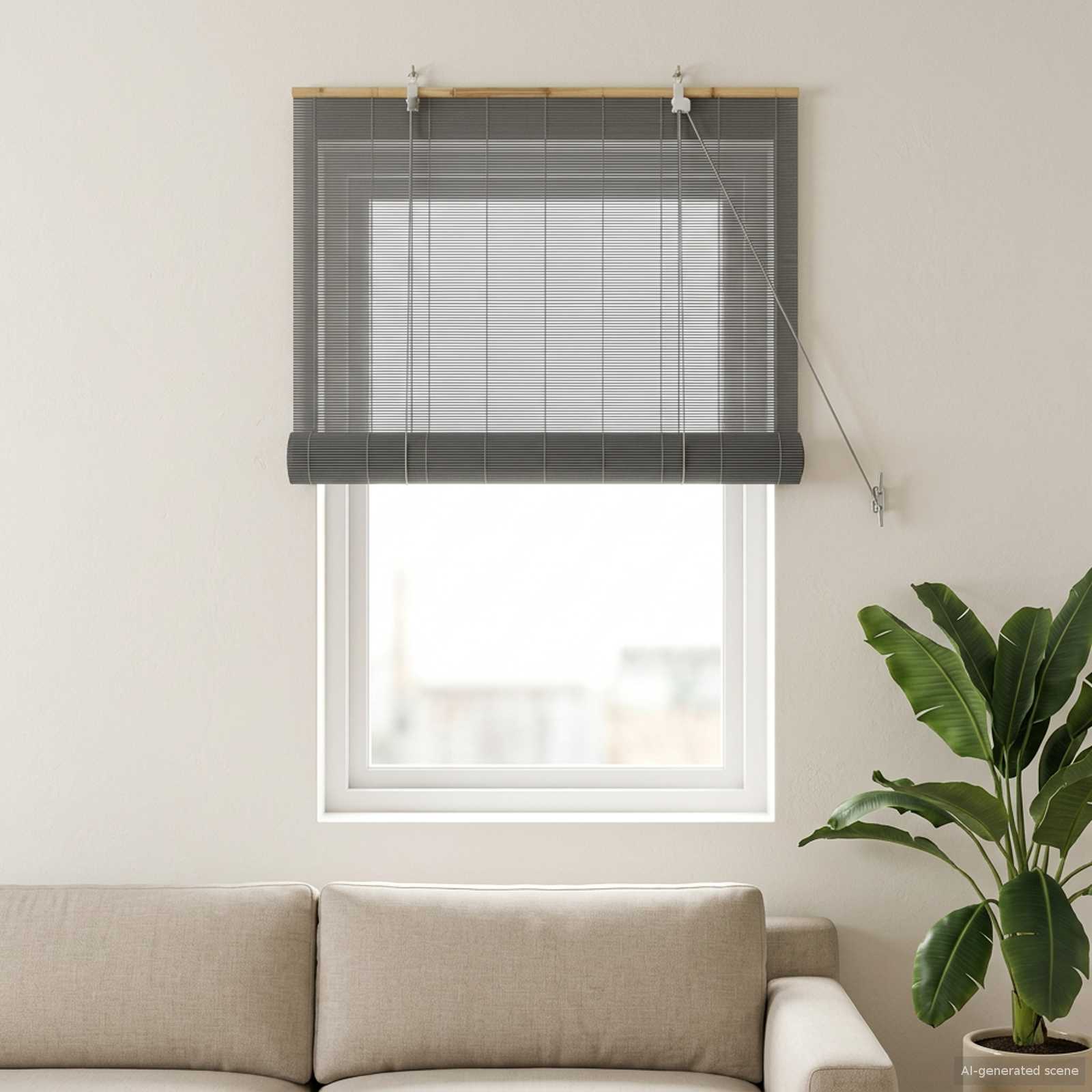 vidaXL Roleta Szary 60 x 160 cm Bambus