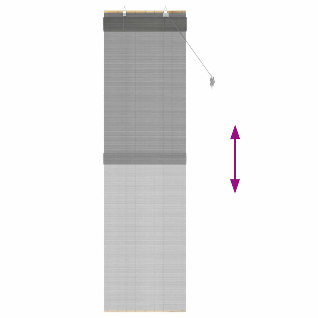 vidaXL Roleta Szary 70 x 220 cm Bambus
