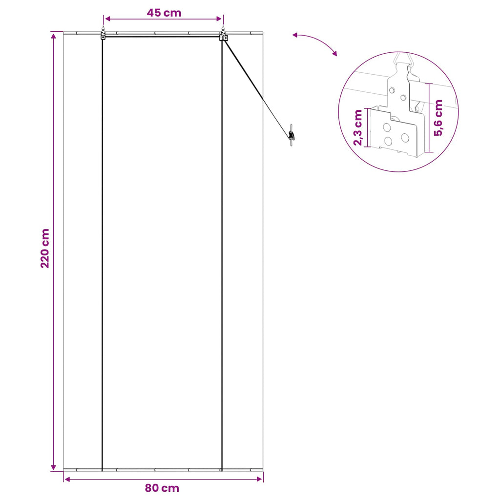 vidaXL Roleta Szary 80 x 220 cm Bambus