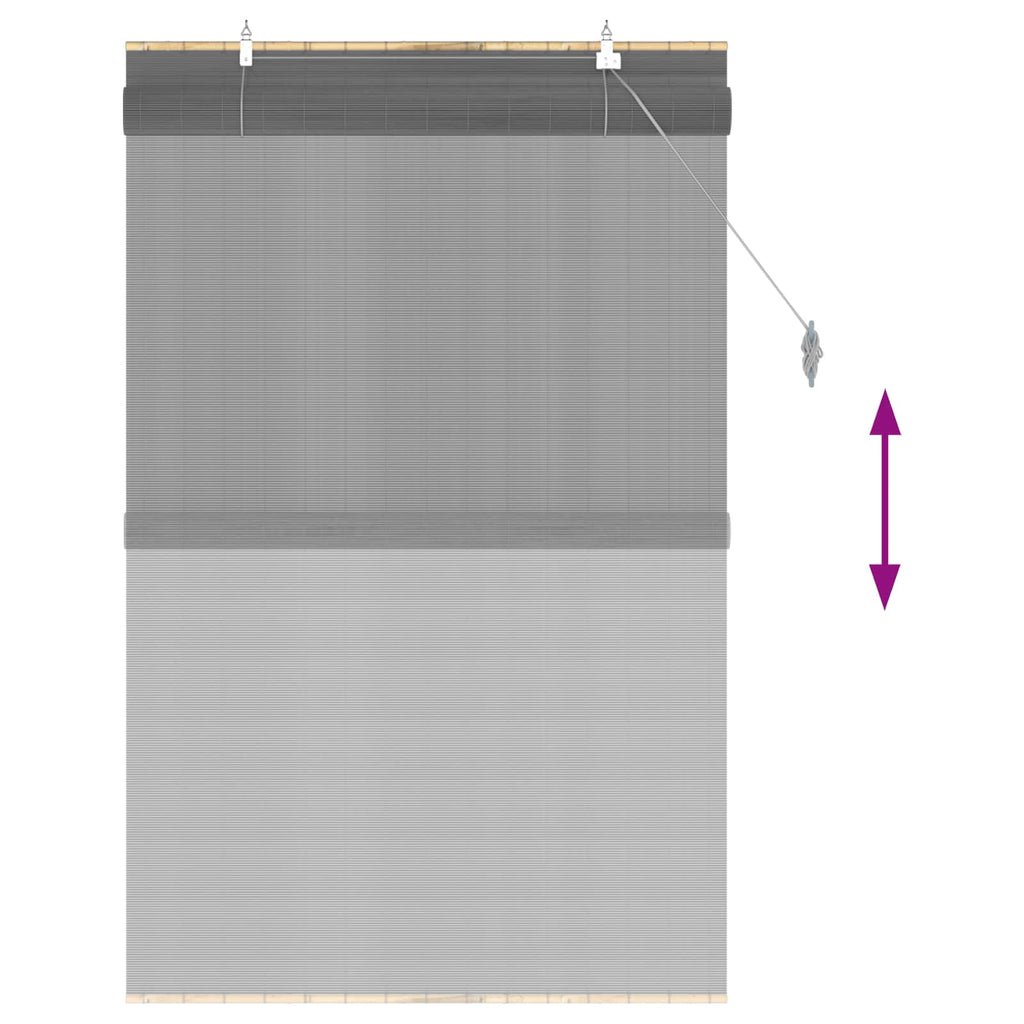 vidaXL Roleta Szary 90 x 160 cm Bambus
