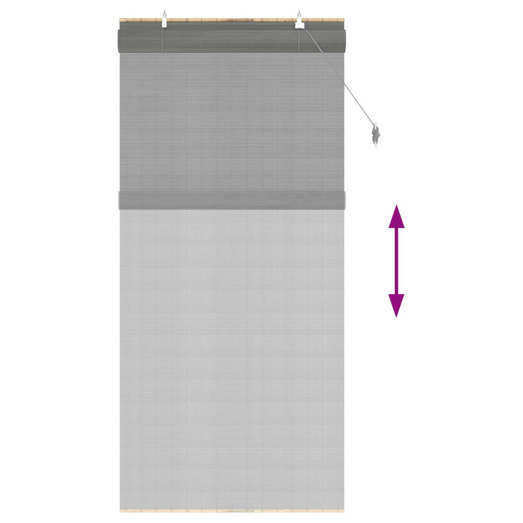 vidaXL Roleta Szary 90 x 220 cm Bambus