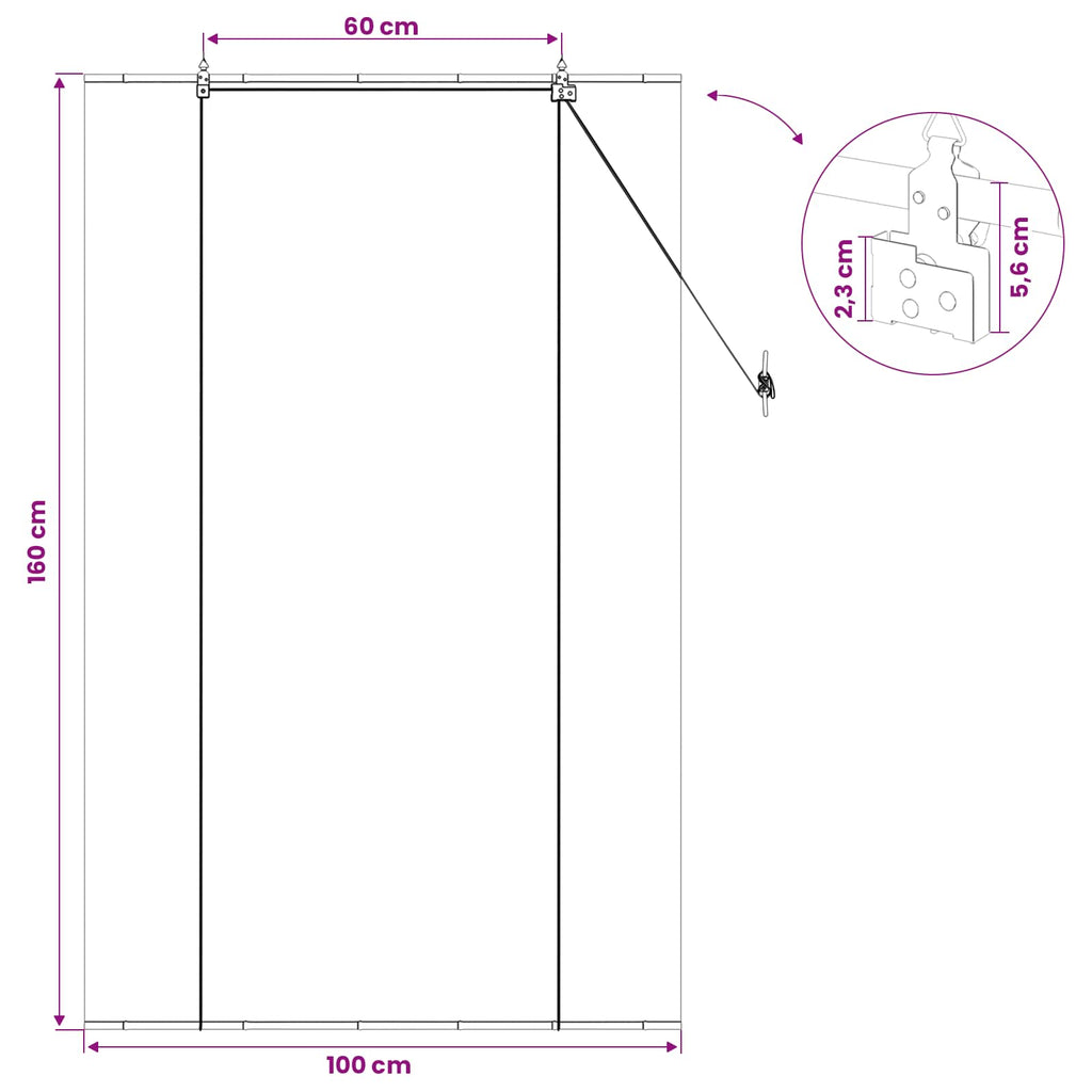 vidaXL Roleta Szary 100 x 160 cm Bambus