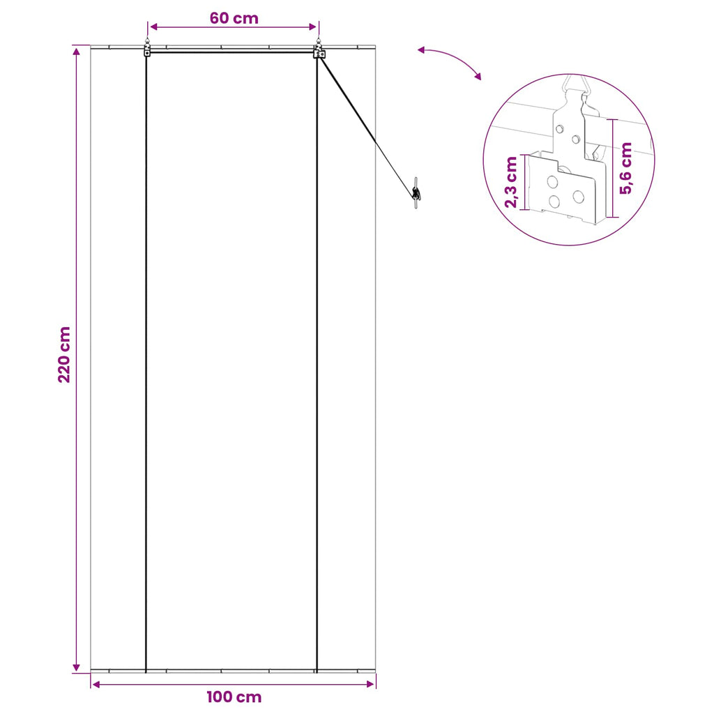 vidaXL Roleta Szary 100 x 220 cm Bambus