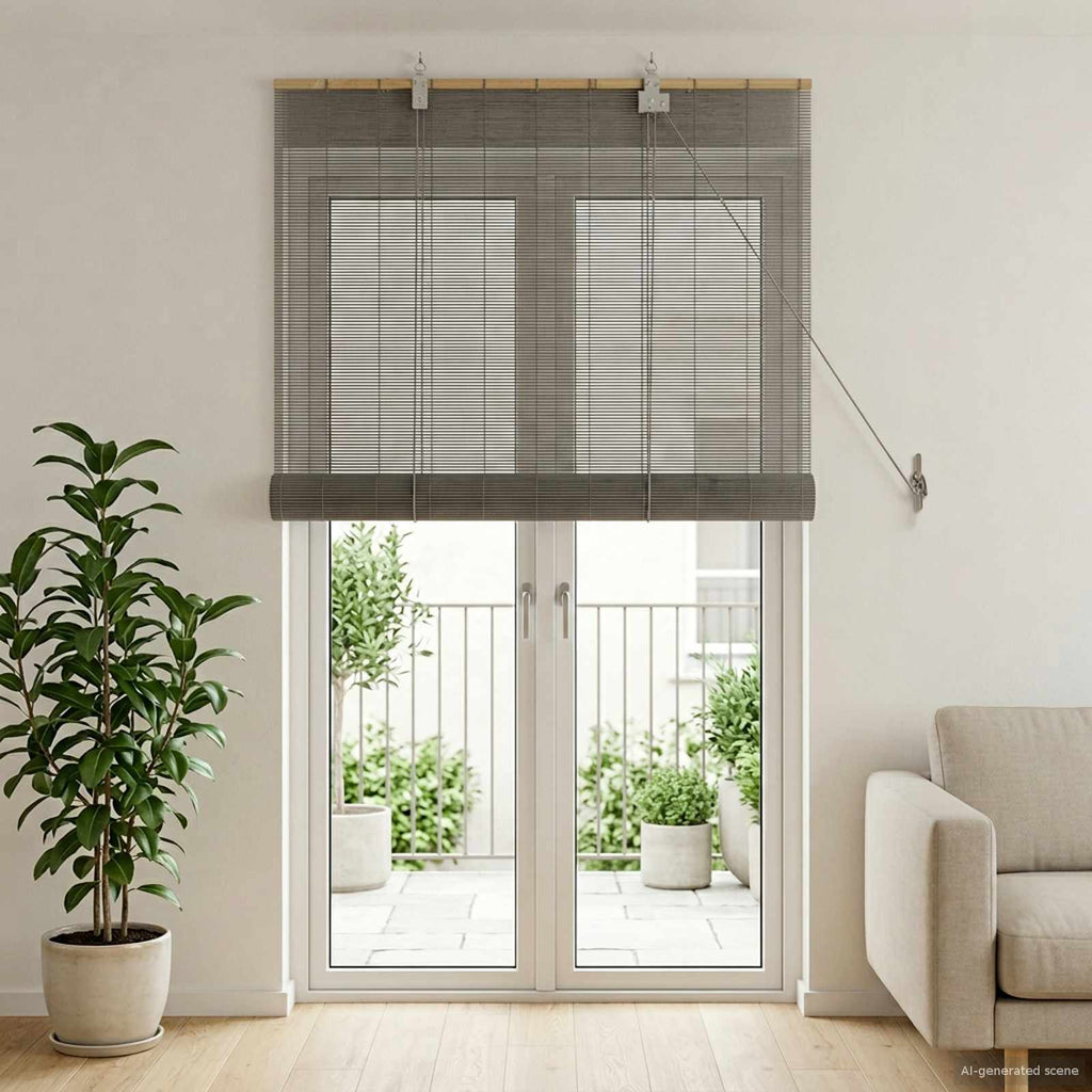 vidaXL Roleta Szary 110 x 220 cm Bambus