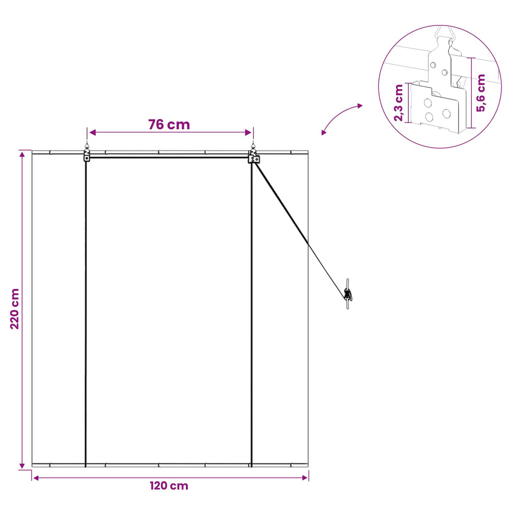 vidaXL Roleta Szary 120 x 160 cm Bambus