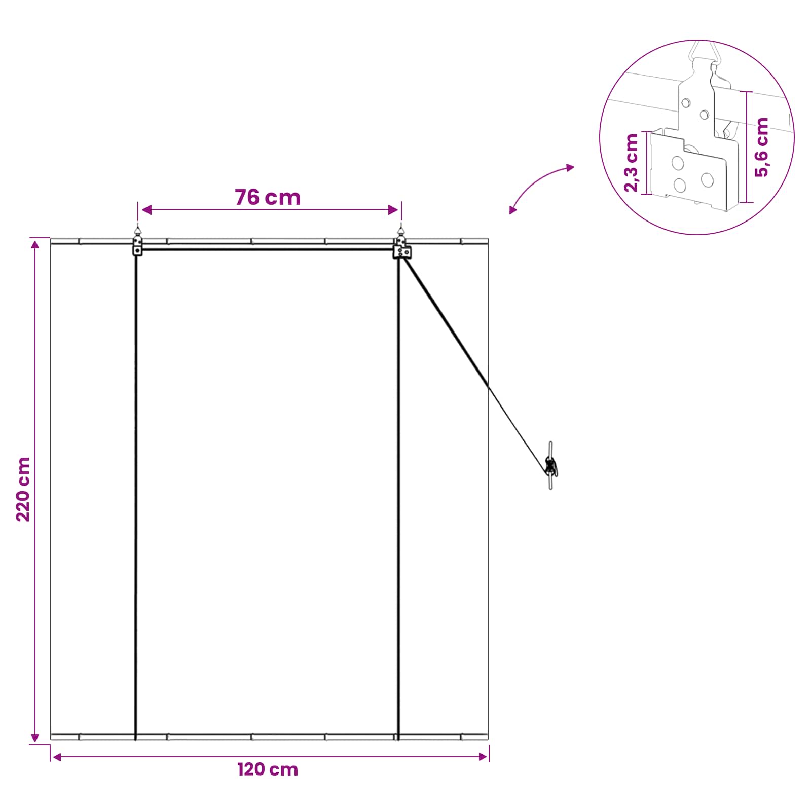vidaXL Roleta Szary 120 x 160 cm Bambus