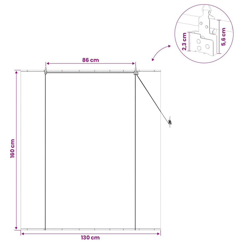 vidaXL Roleta Szary 130 x 160 cm Bambus