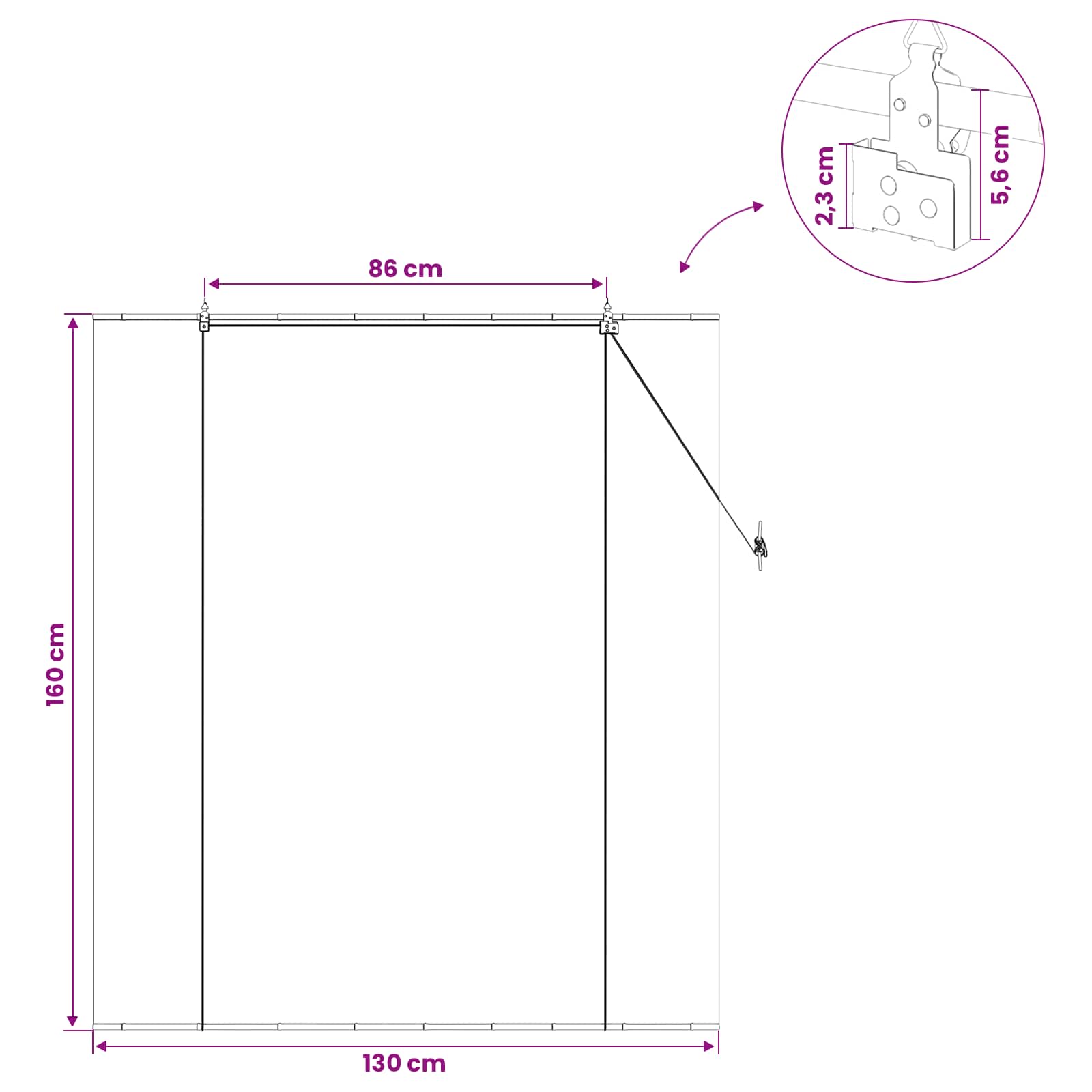 vidaXL Roleta Szary 130 x 160 cm Bambus