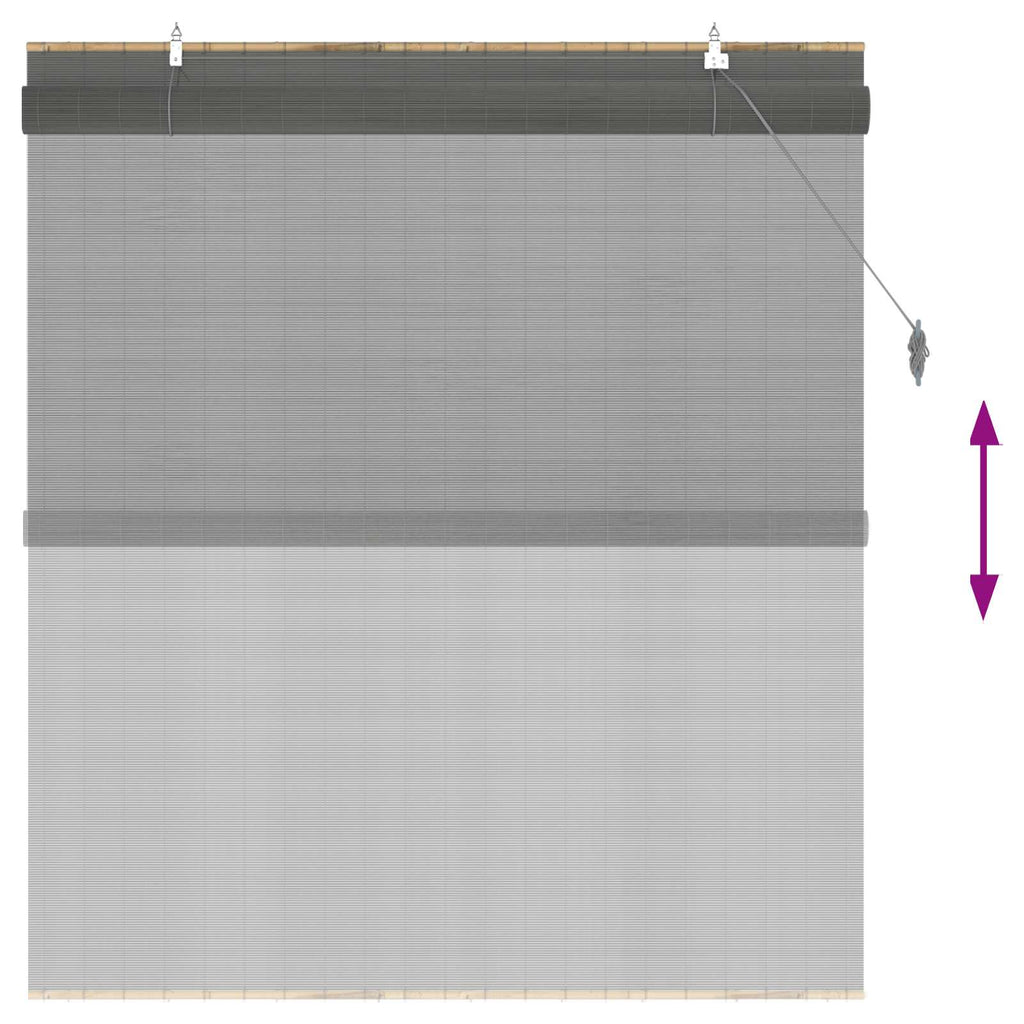 vidaXL Roleta Szary 140 x 160 cm Bambus