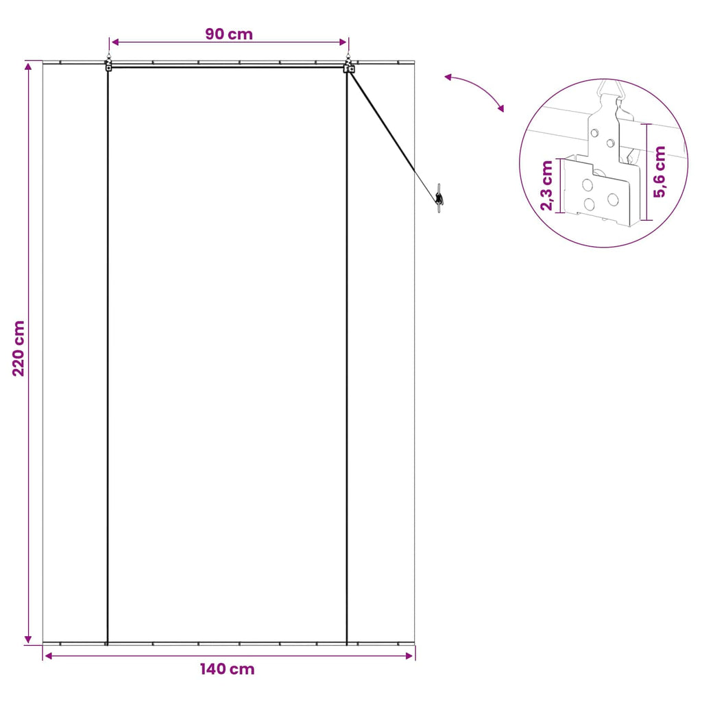 vidaXL Roleta Szary 140 x 220 cm Bambus
