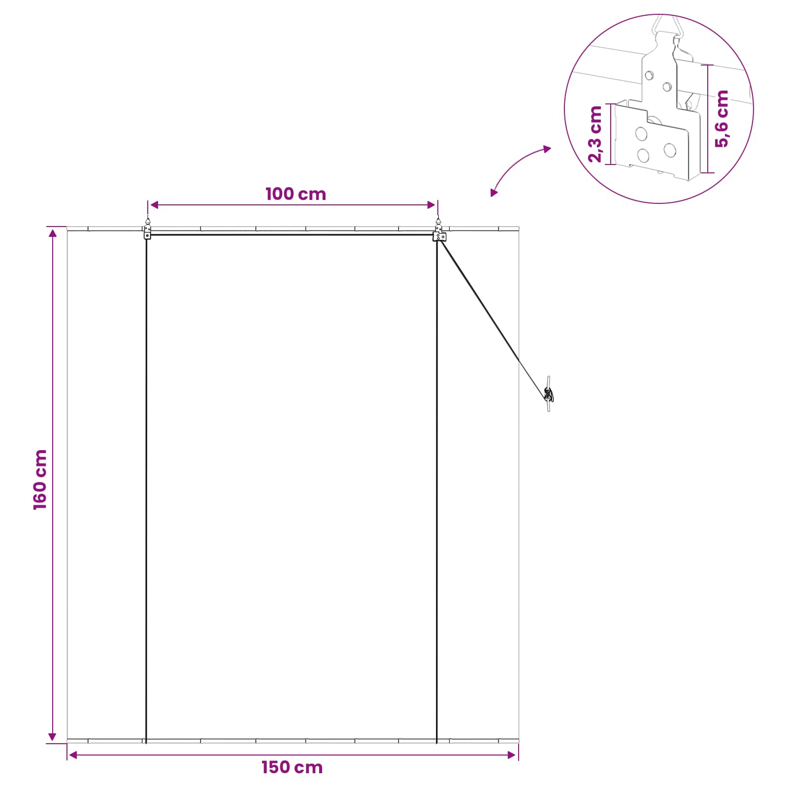 vidaXL Roleta Szary 150 x 160 cm Bambus