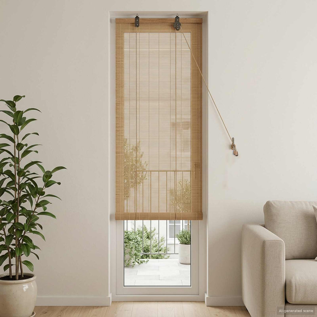 vidaXL Roleta brązowy 40 x 220 cm Bambus