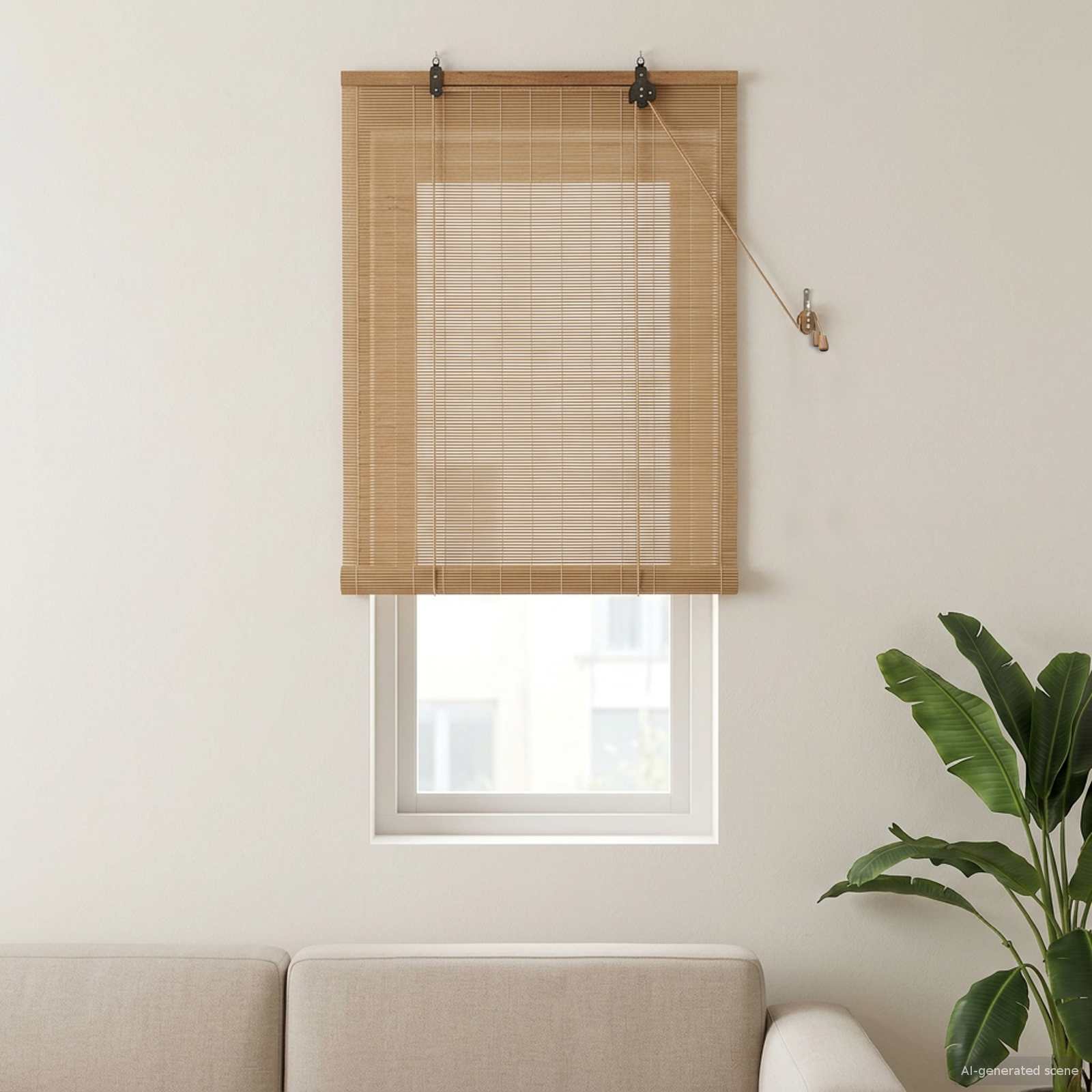 vidaXL Roleta brązowy 50 x 160 cm Bambus