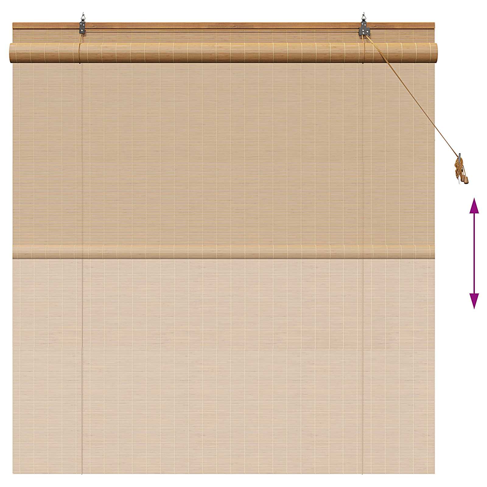 vidaXL Roleta brązowy 130 x 160 cm Bambus