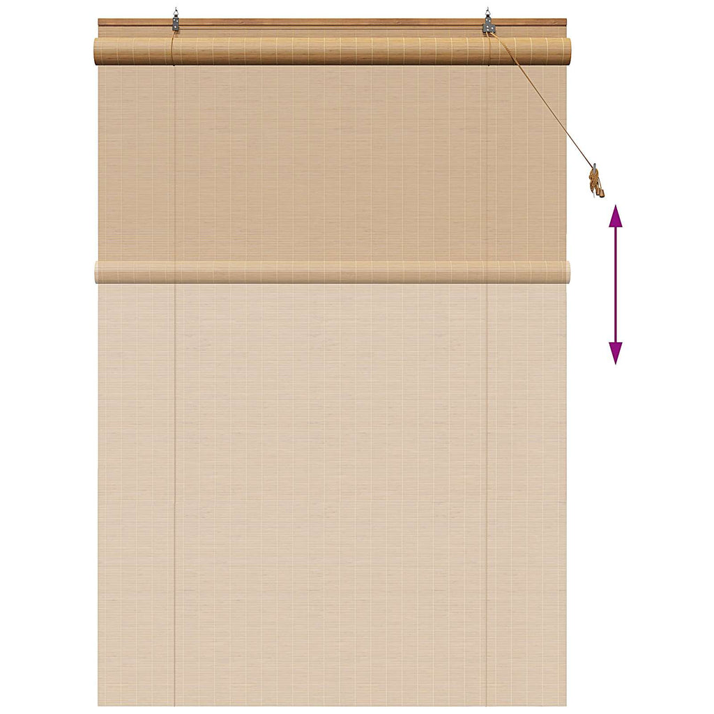 vidaXL Roleta brązowy 160 x 220 cm Bambus