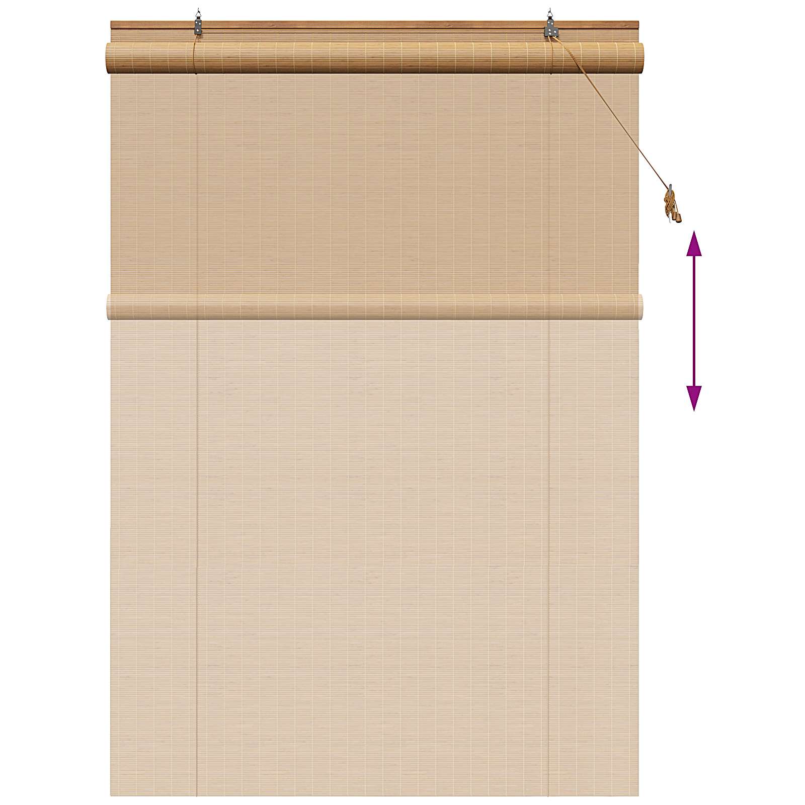 vidaXL Roleta brązowy 160 x 220 cm Bambus