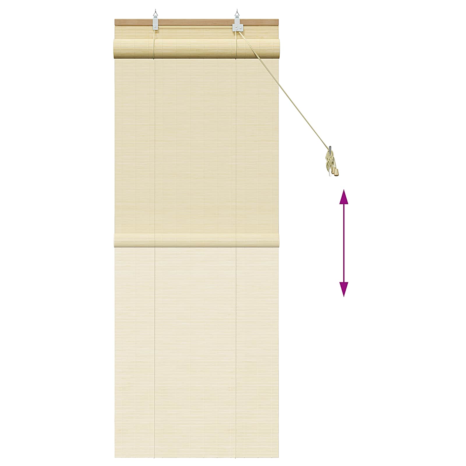 vidaXL Roleta naturalny 40 x 160 cm Bambus