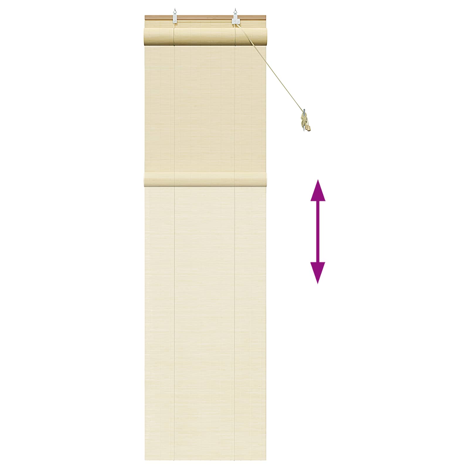 vidaXL Roleta naturalny 50 x 220 cm Bambus