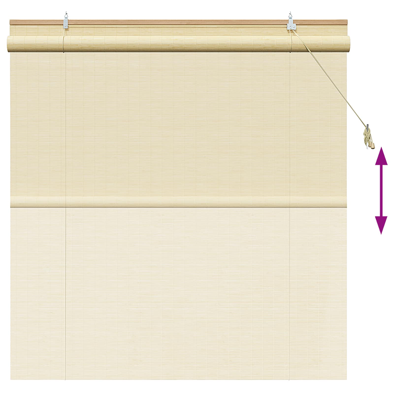 vidaXL Roleta naturalny 130 x 160 cm Bambus