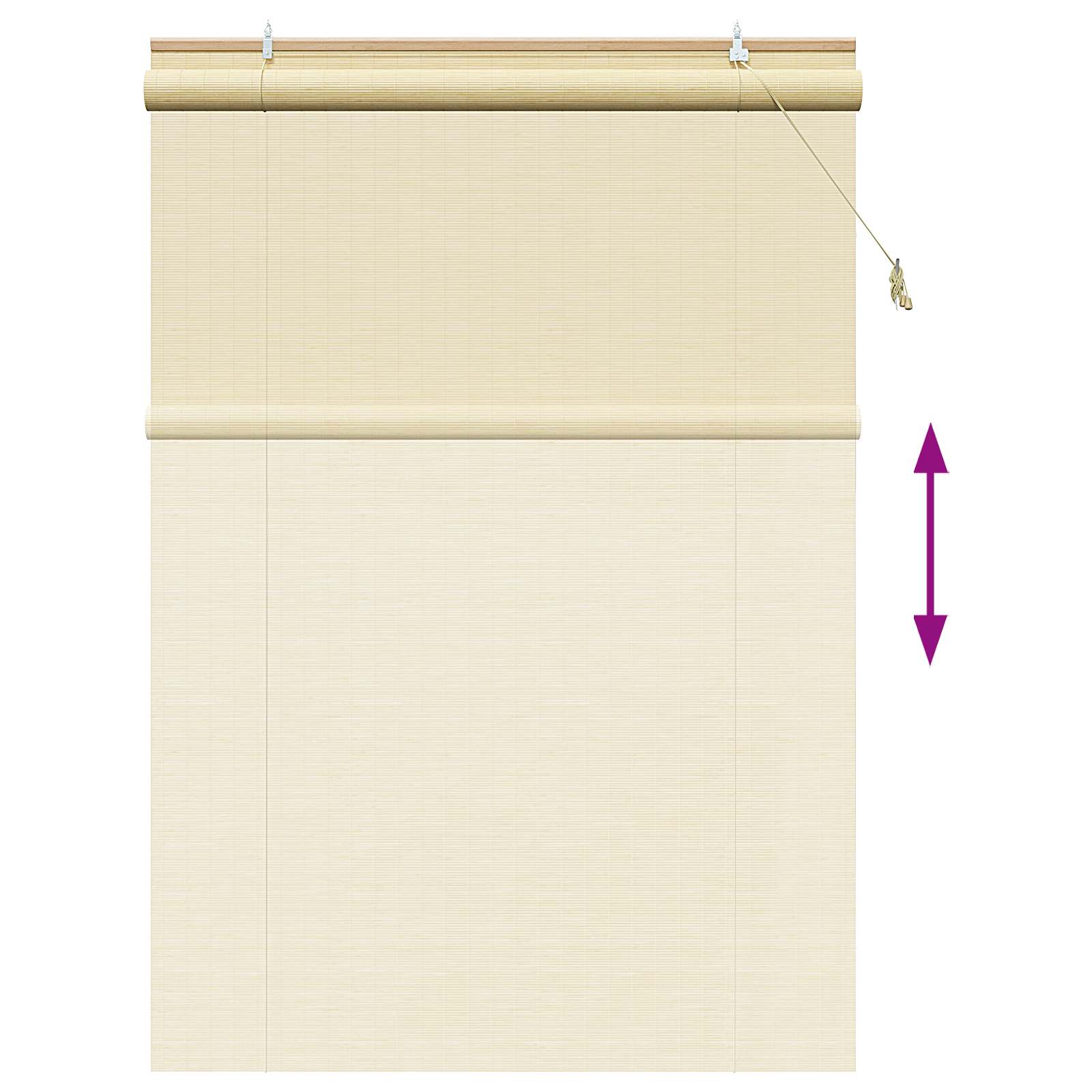 vidaXL Roleta naturalny 130 x 220 cm Bambus