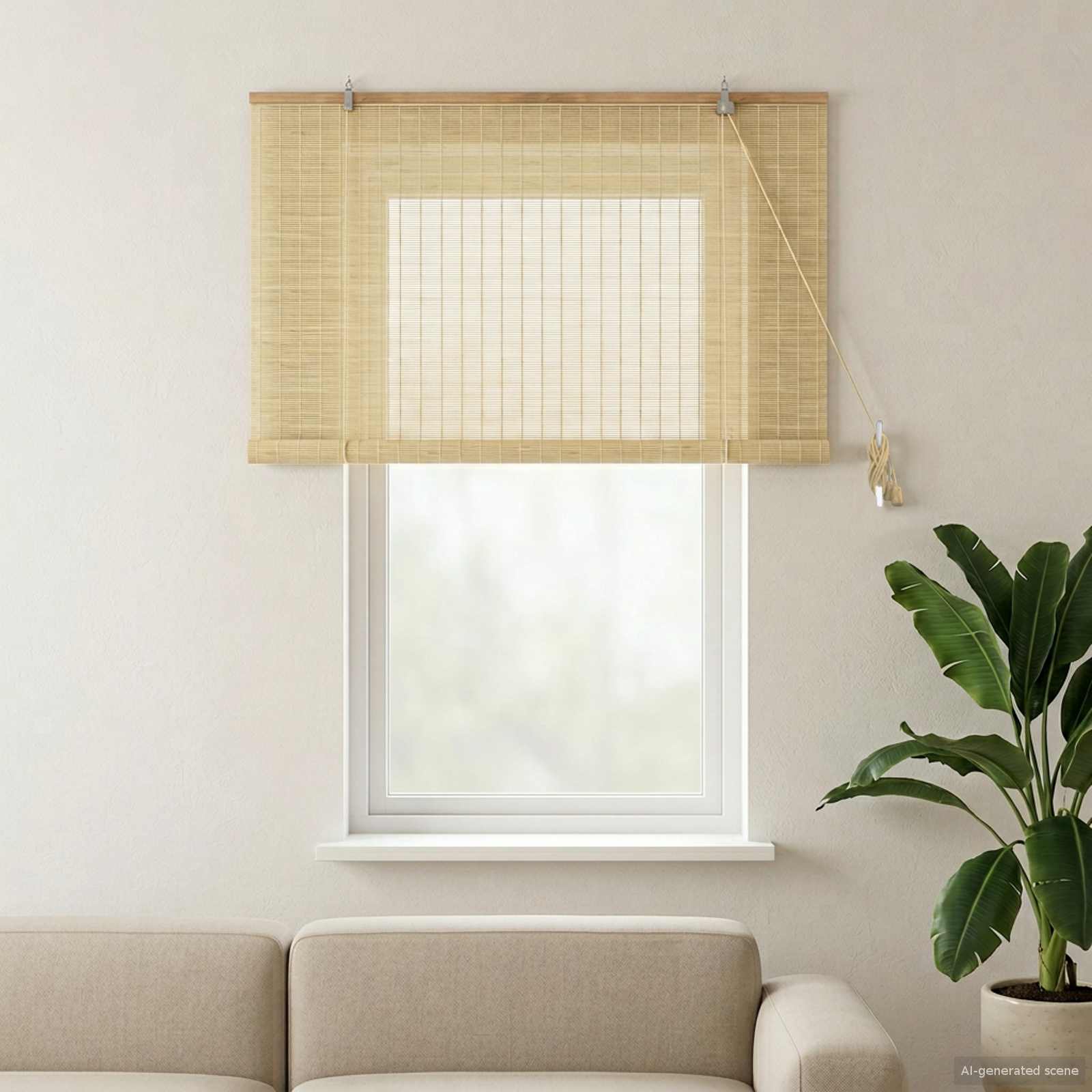 vidaXL Roleta naturalny 160 x 160 cm Bambus
