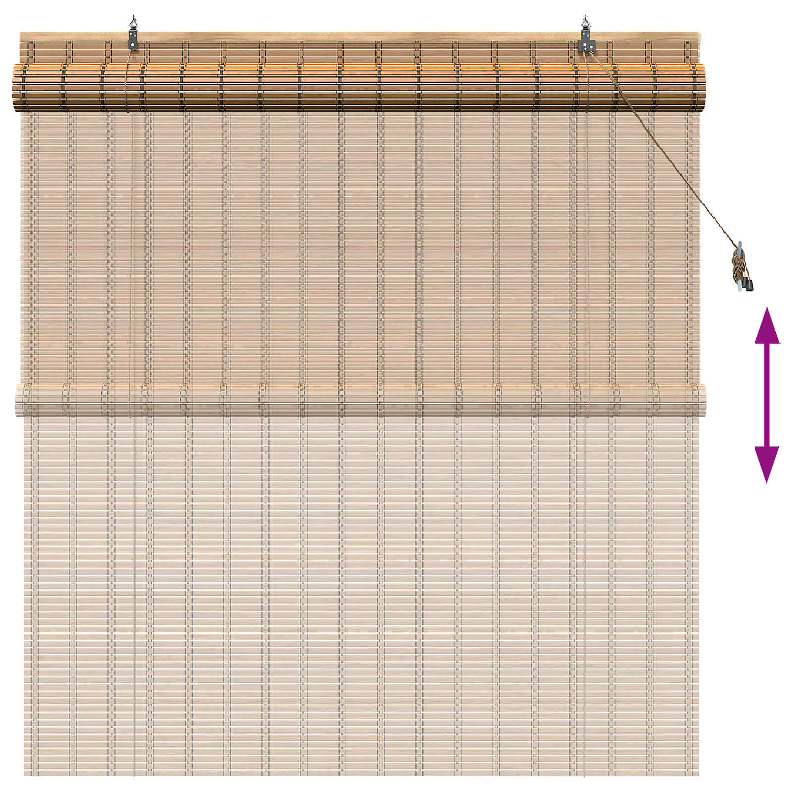 vidaXL Roleta natura 130 x 160 cm Bambus