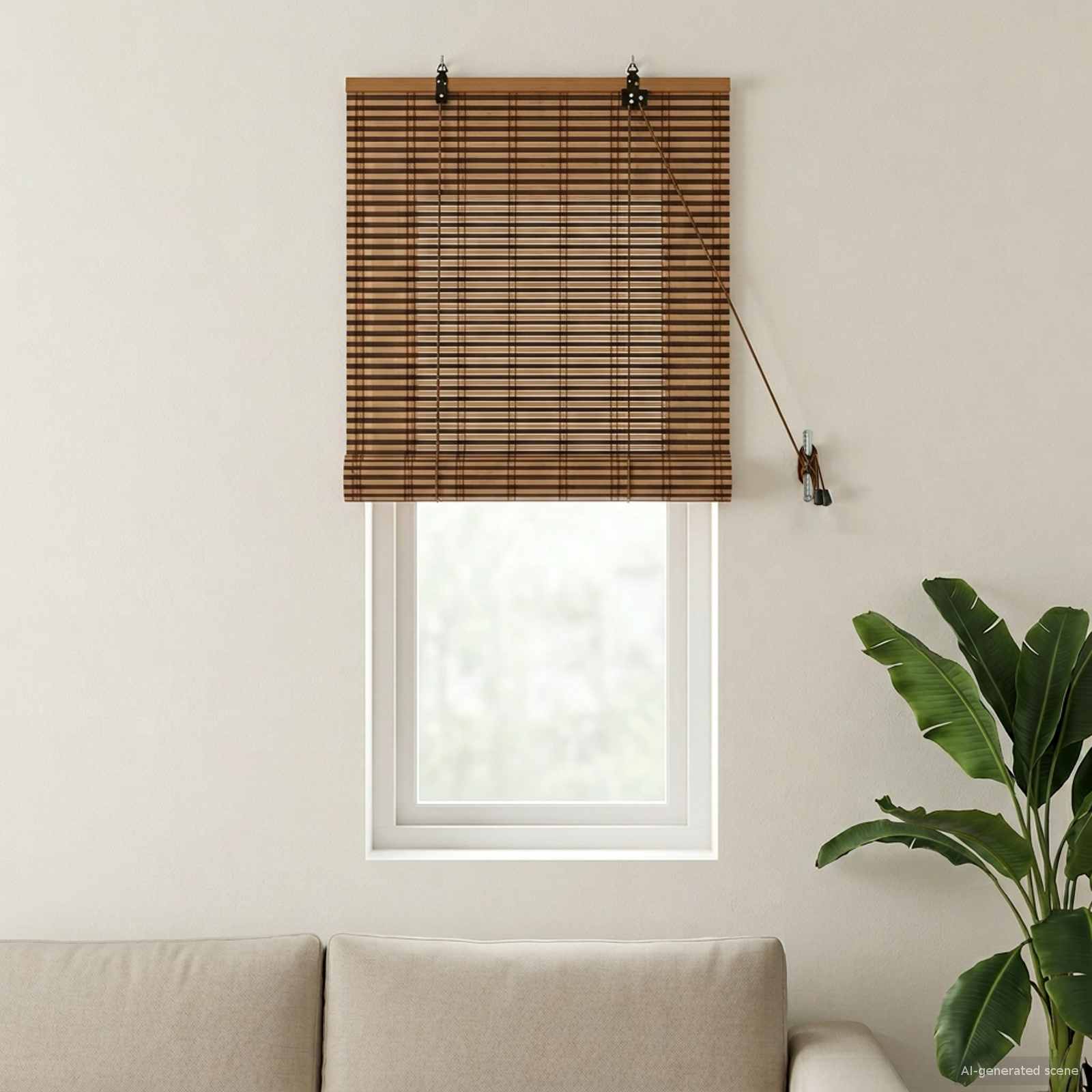 vidaXL Roleta brązowy 40 x 160 cm Bambus