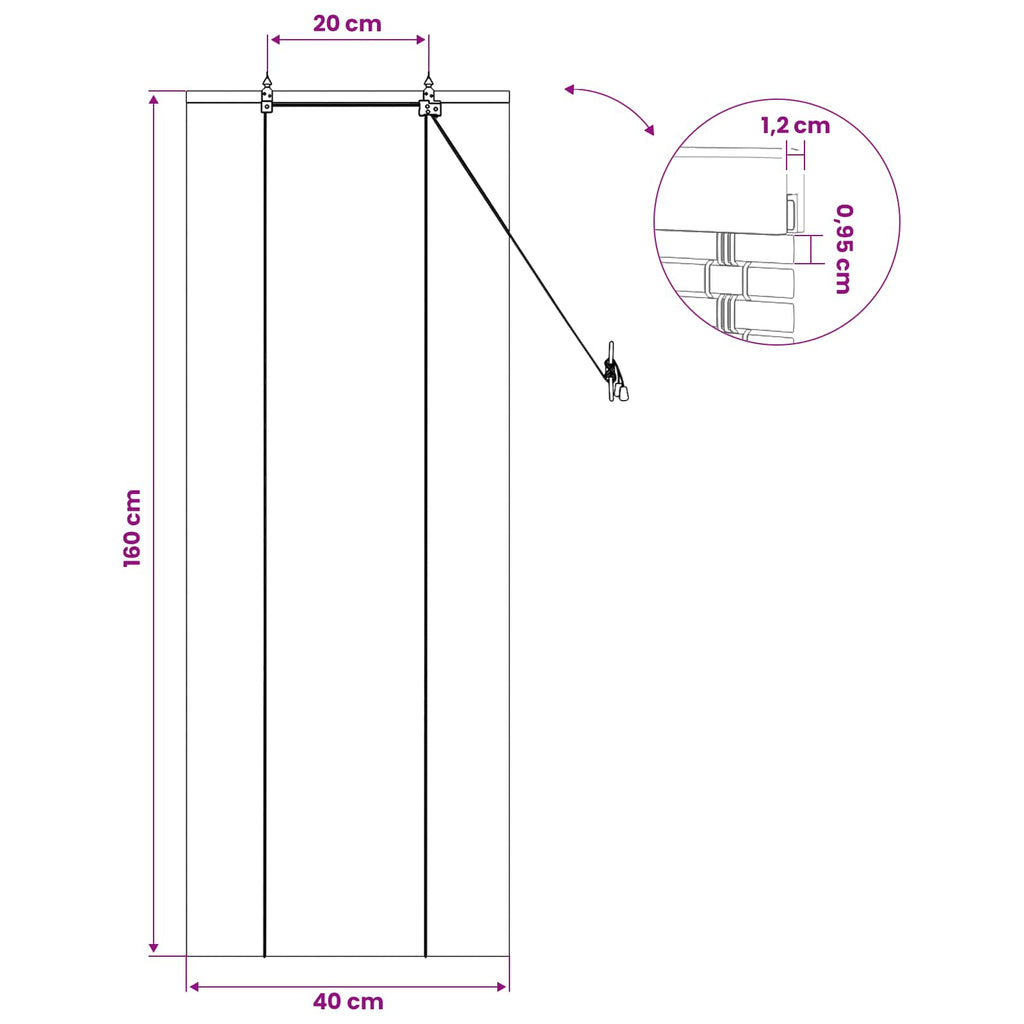 vidaXL Roleta brązowy 40 x 160 cm Bambus