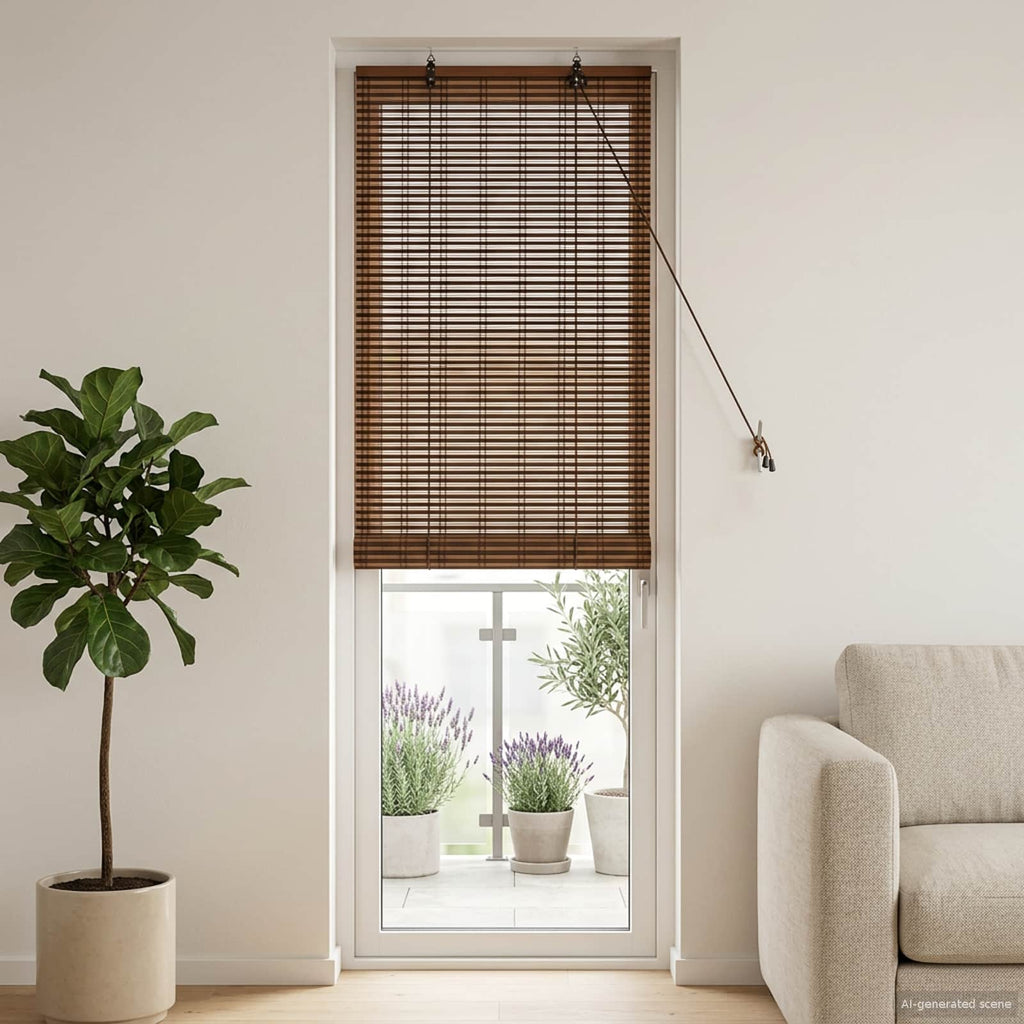 vidaXL Roleta brązowy 50 x 220 cm Bambus