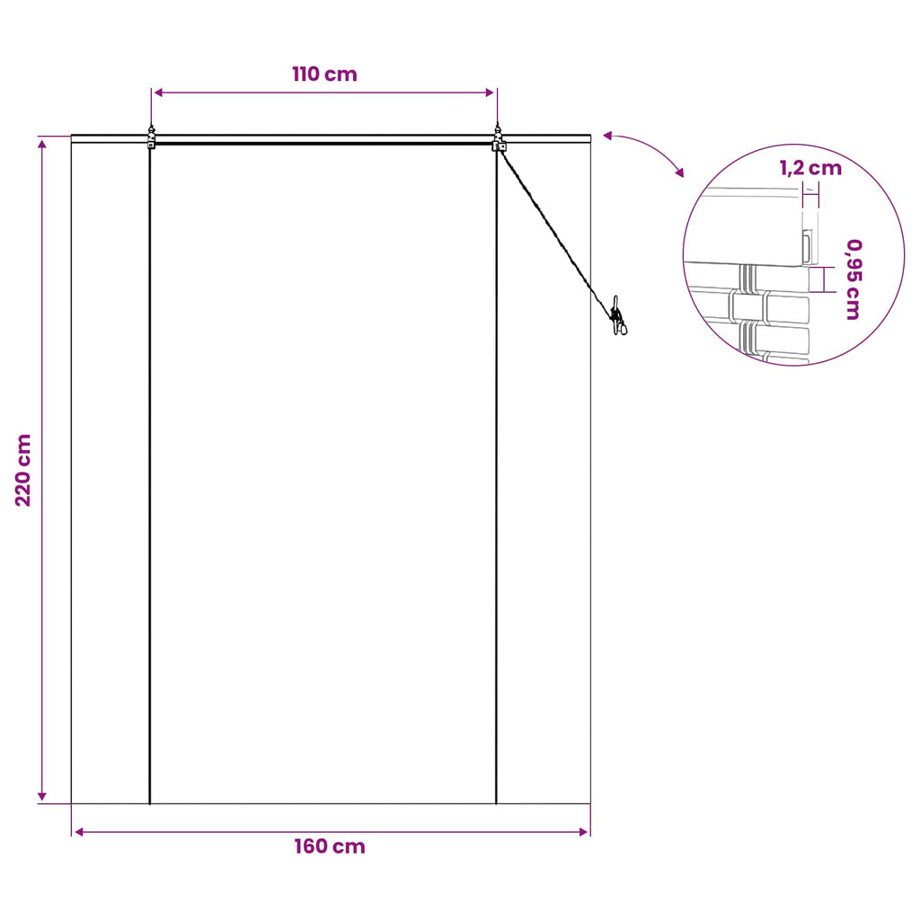 vidaXL Roleta brązowy 160 x 220 cm Bambus
