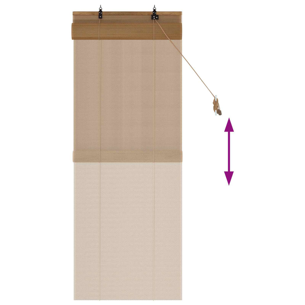 vidaXL Roleta brązowy 50 x 160 cm Bambus