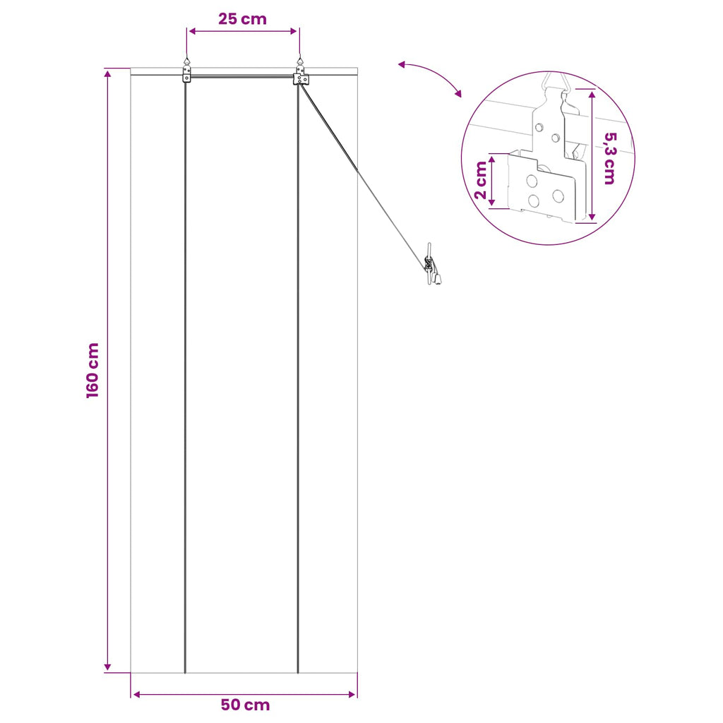 vidaXL Roleta brązowy 50 x 160 cm Bambus