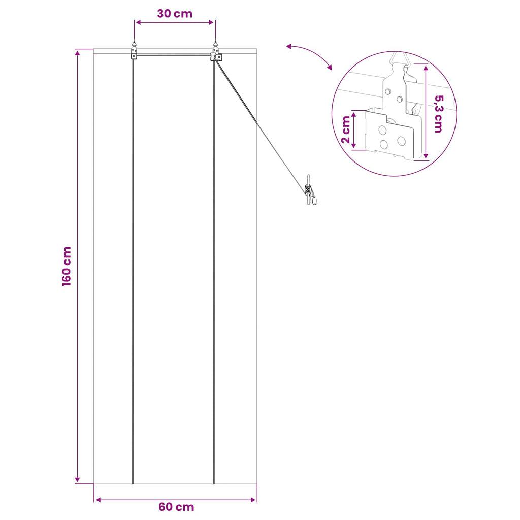 vidaXL Roleta brązowy 60 x 160 cm Bambus