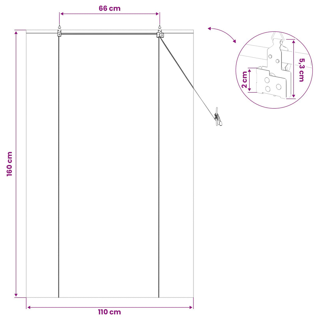 vidaXL Roleta brązowy 110 x 160 cm Bambus