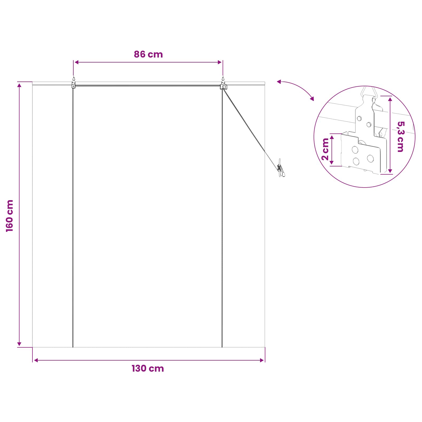 vidaXL Roleta brązowy 130 x 160 cm Bambus