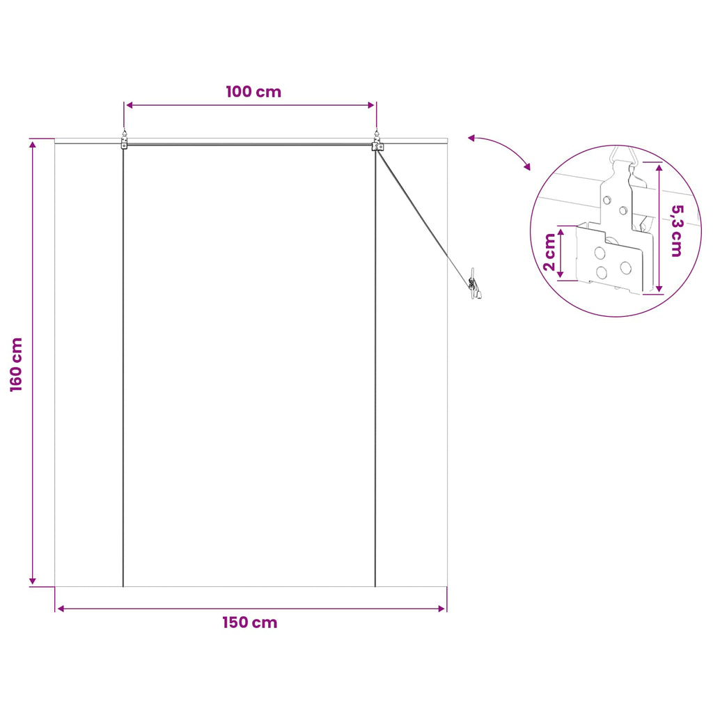 vidaXL Roleta brązowy 150 x 160 cm Bambus