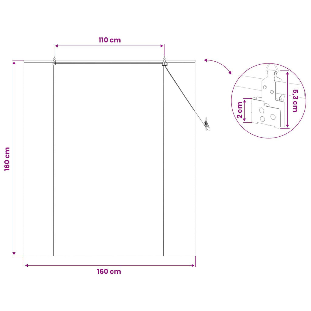 vidaXL Roleta brązowy 160 x 160 cm Bambus