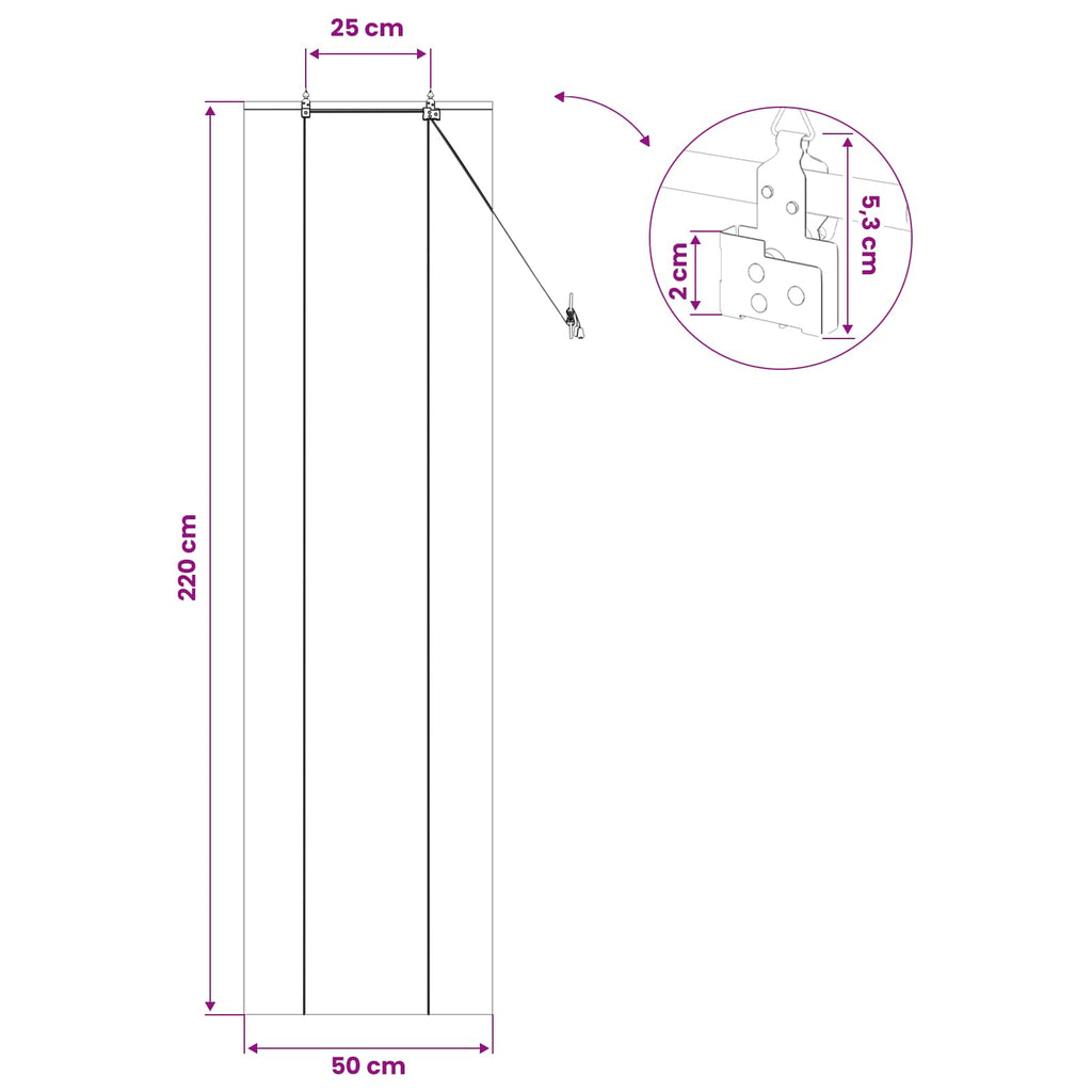 vidaXL Roleta brązowy 50 x 220 cm Bambus
